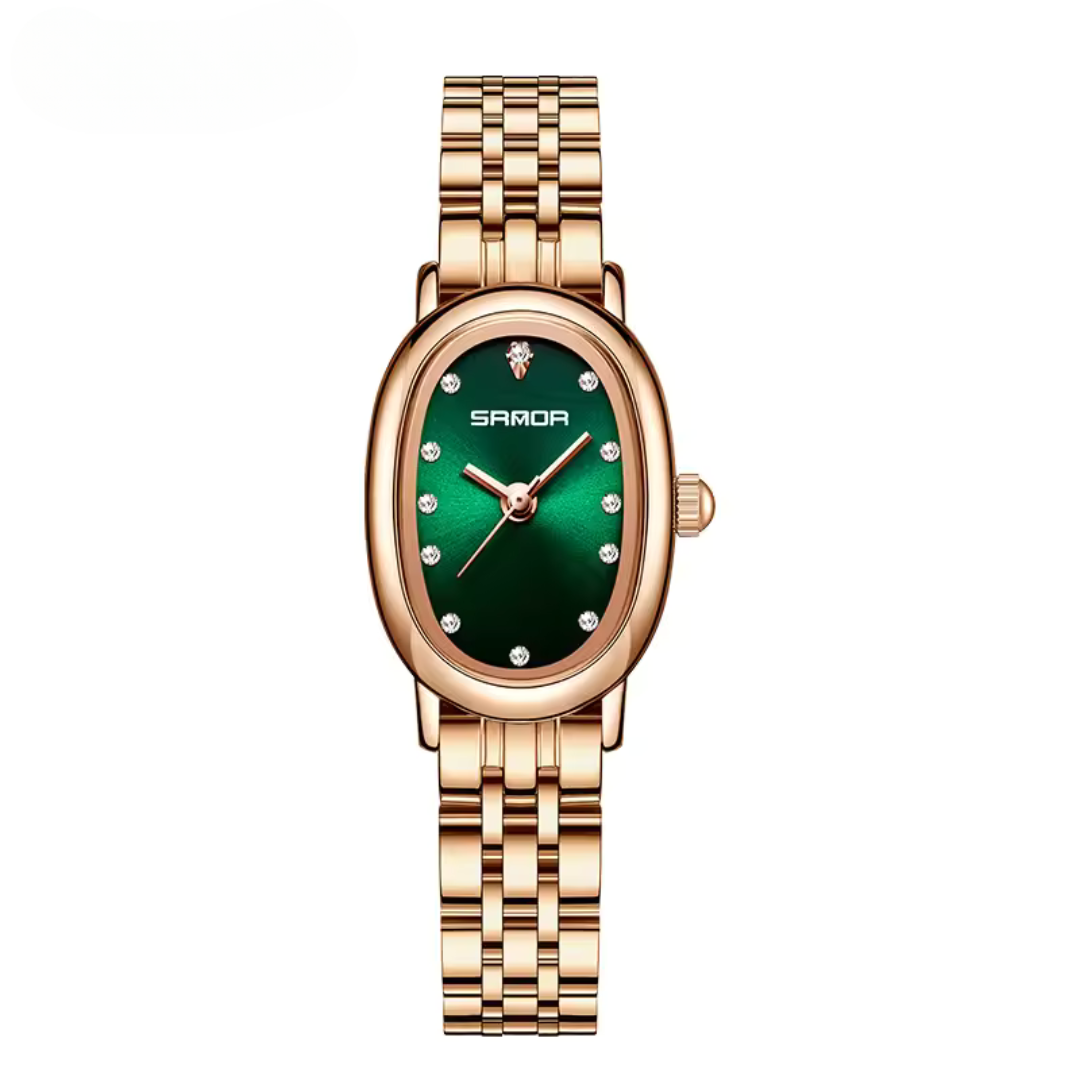 Elegant Vintage Oval Quartz Watch