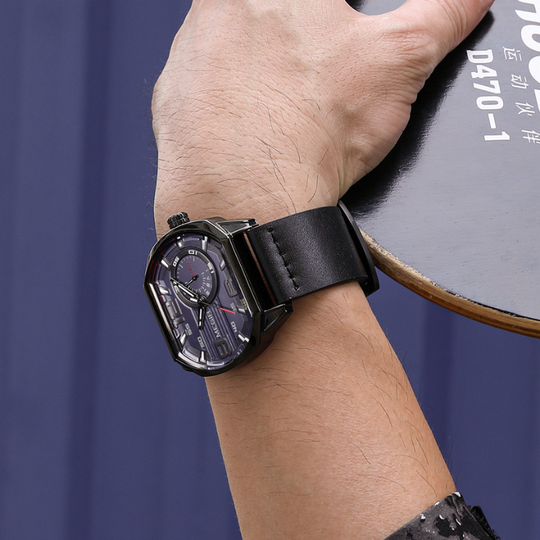 Montre de sport en cuir premium