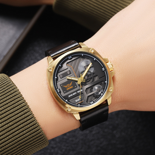 Quartz Leather Men's Watch