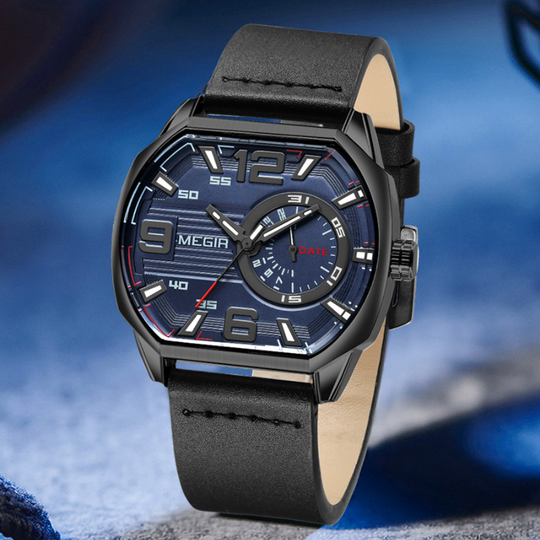 Montre de sport en cuir premium
