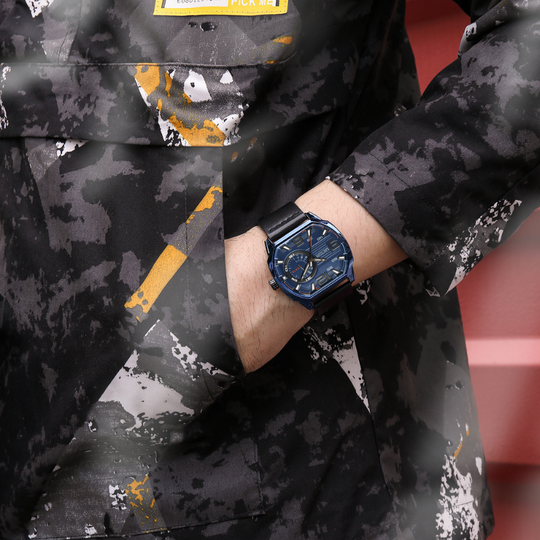 Montre de sport en cuir premium