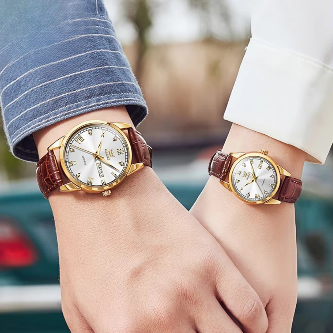 Business-Stil Analog Quarz Paar Uhr