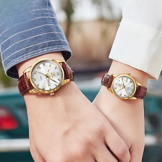 Business-Stil Analog Quarz Paar Uhr