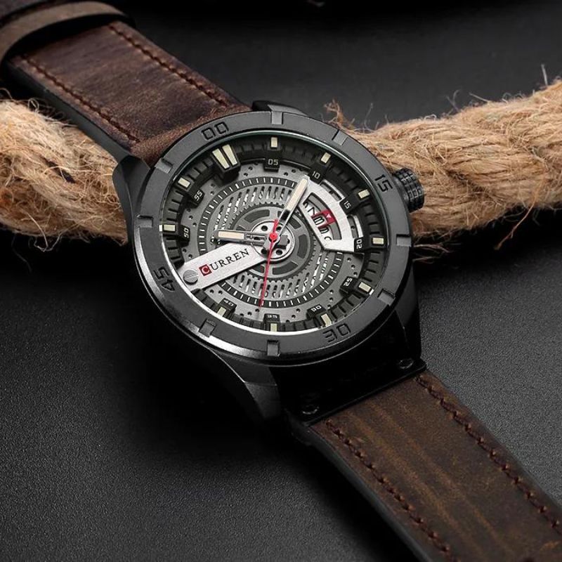 Sportliche Militär-Herrenuhr mit Quarzwerk