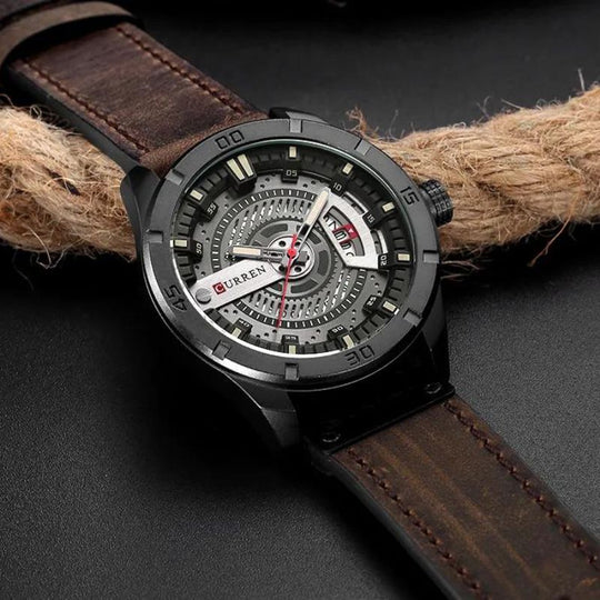 Sportliche Militär-Herrenuhr mit Quarzwerk