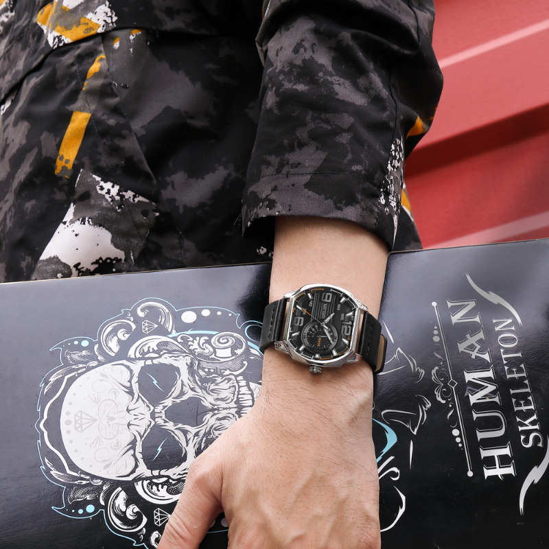 Montre de sport en cuir premium