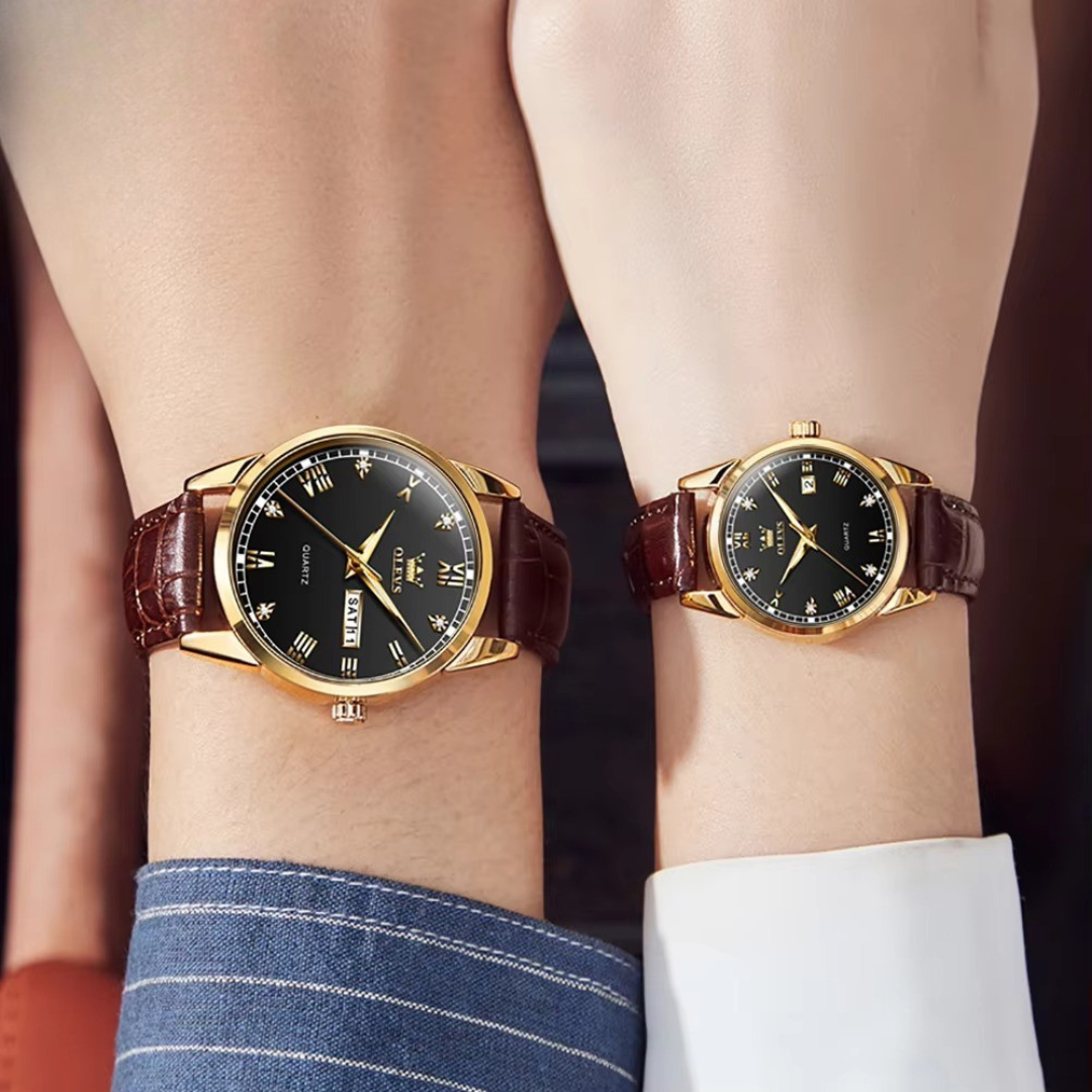 Business-Stil Analog Quarz Paar Uhr