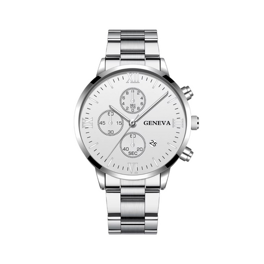 Montre-bracelet décontractée à maille fine ornée