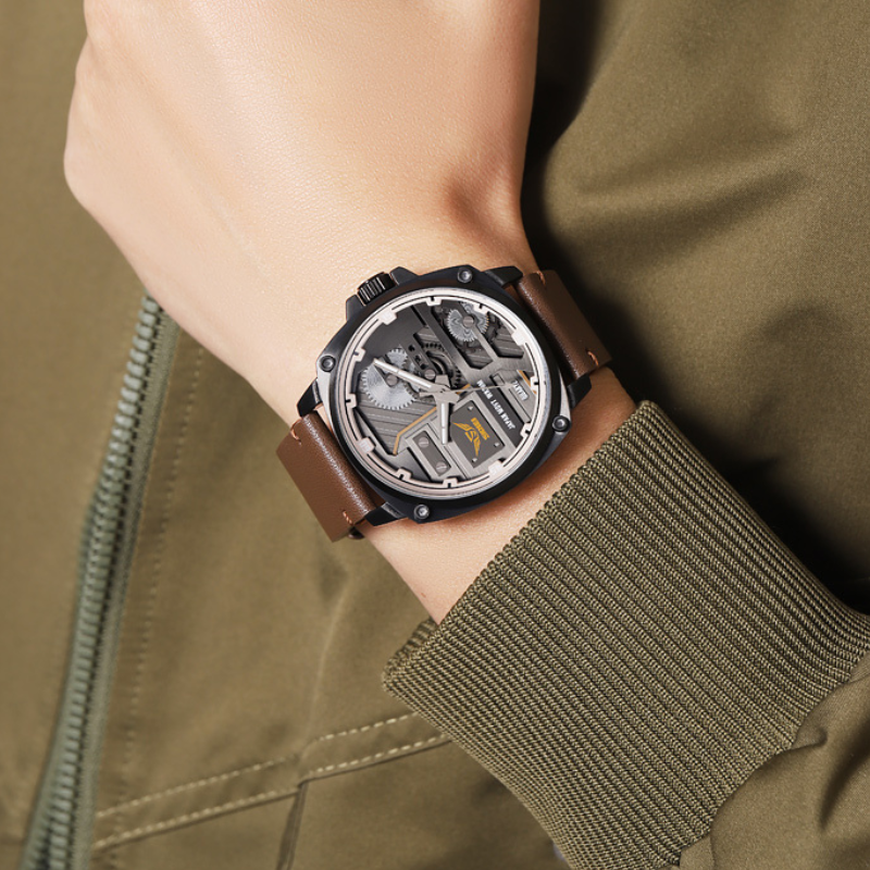 Quartz Leather Men's Watch