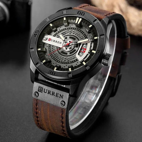 Sportliche Militär-Herrenuhr mit Quarzwerk