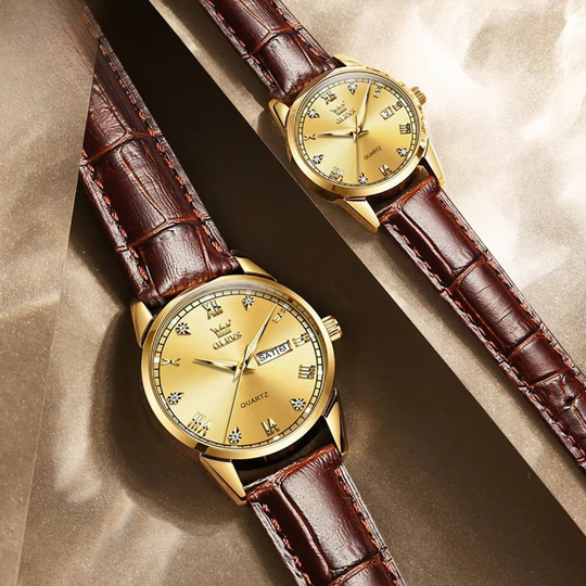 Business-Stil Analog Quarz Paar Uhr