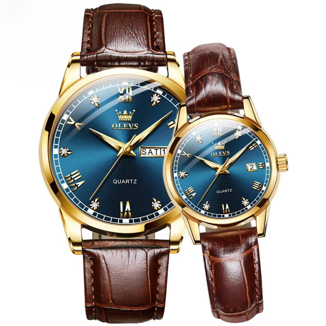 Business-Stil Analog Quarz Paar Uhr