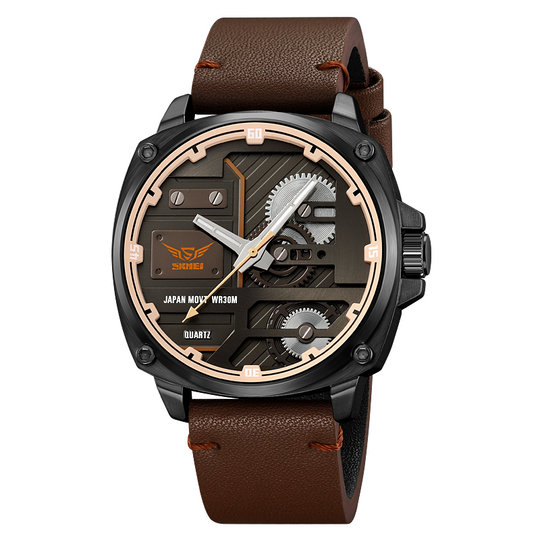 Quartz Leather Men's Watch