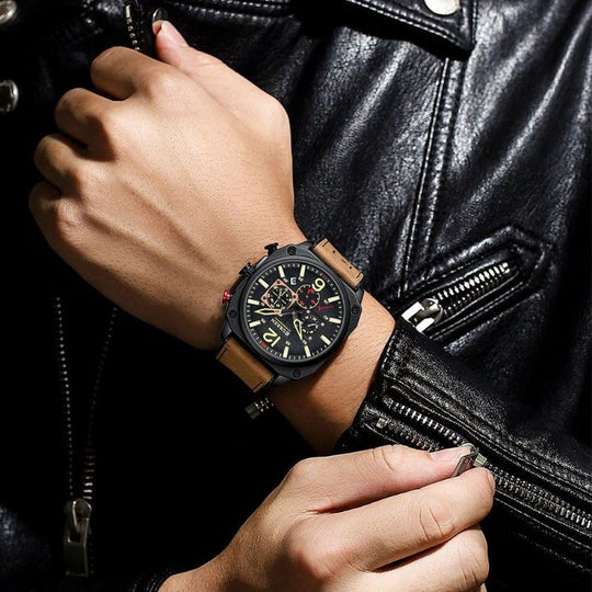 Business Leather Quartz Wrist Watch