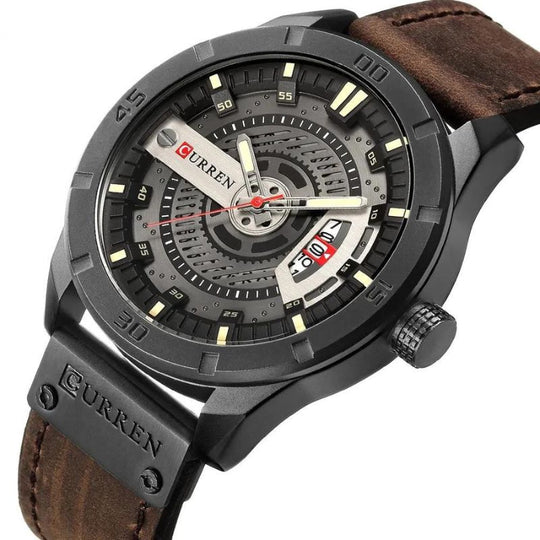 Sportliche Militär-Herrenuhr mit Quarzwerk