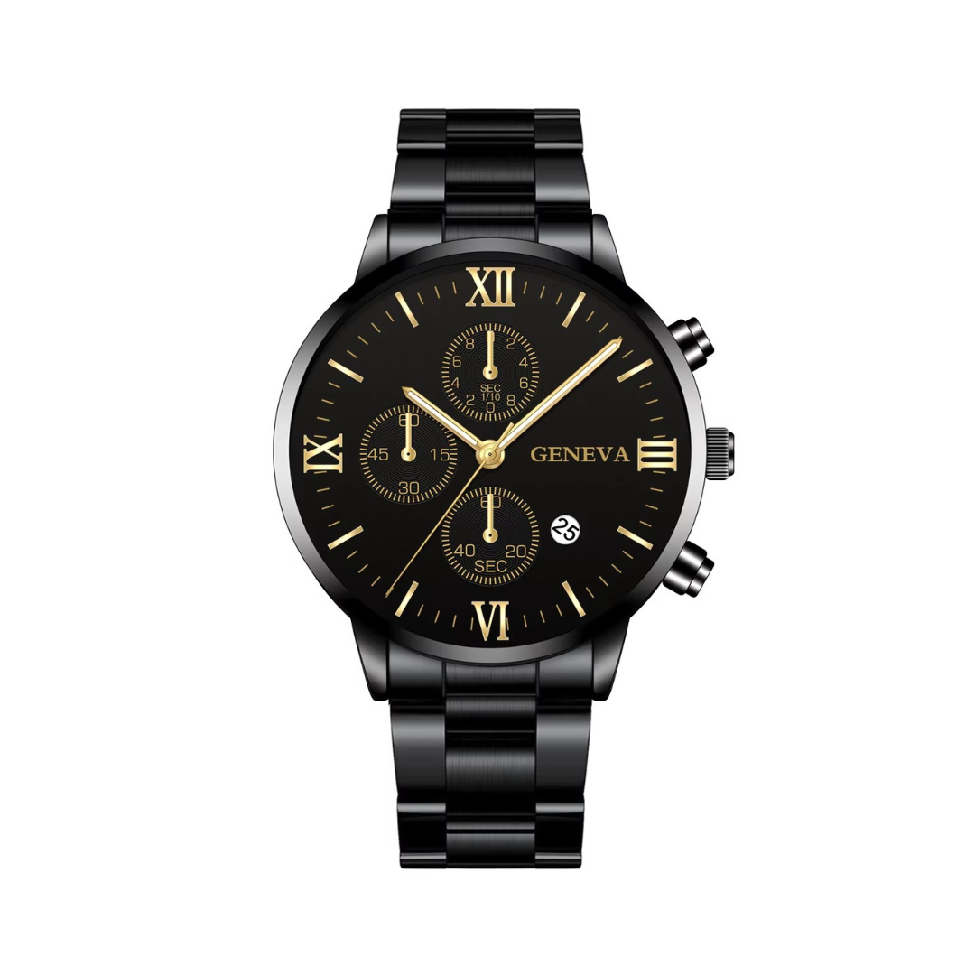 Montre-bracelet décontractée à maille fine ornée