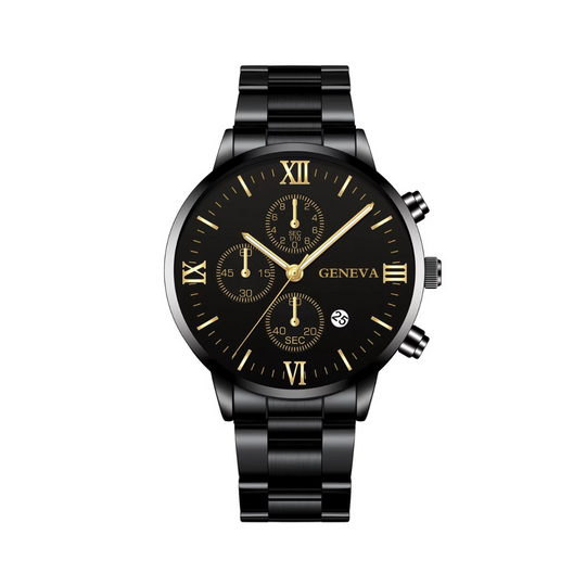Montre-bracelet décontractée à maille fine ornée