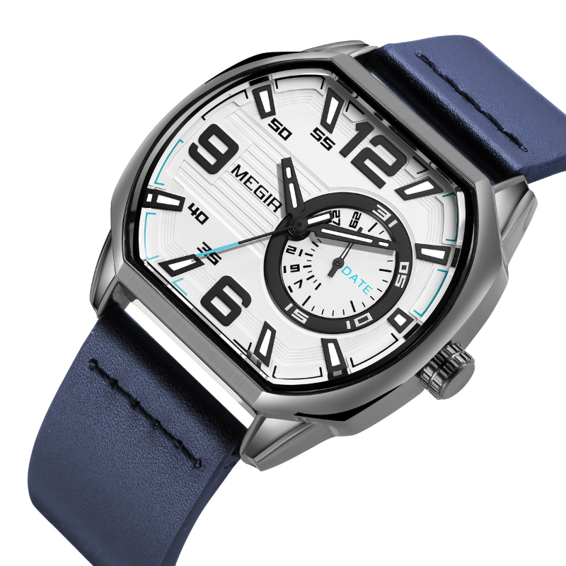 Montre de sport en cuir premium