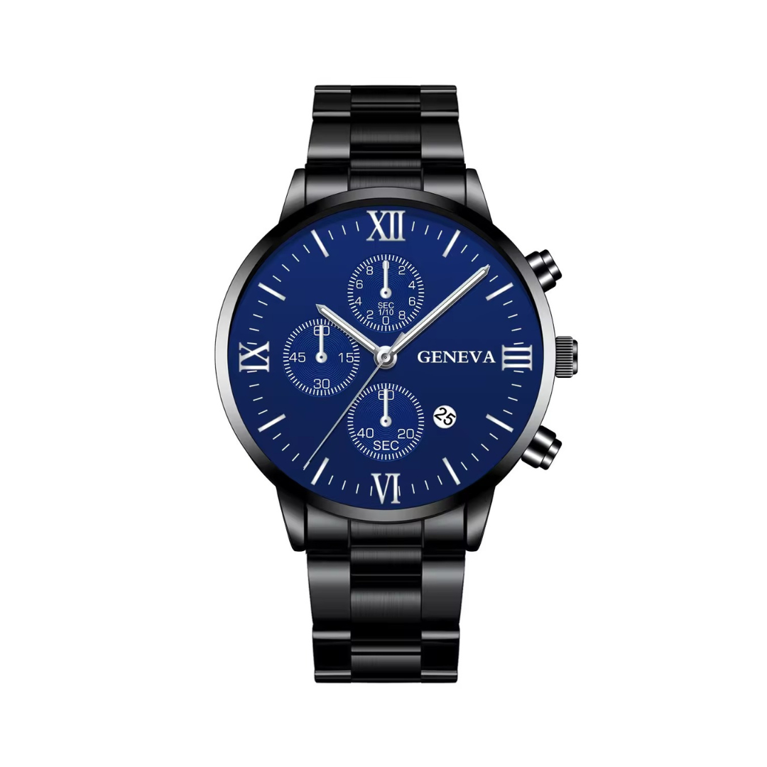 Montre-bracelet décontractée à maille fine ornée