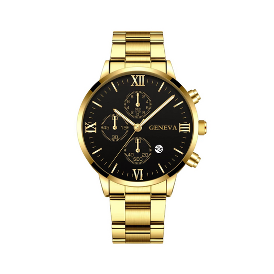 Montre-bracelet décontractée à maille fine ornée