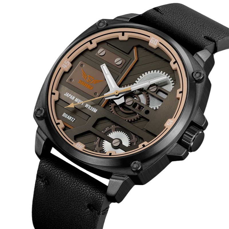 Quartz Leather Men's Watch