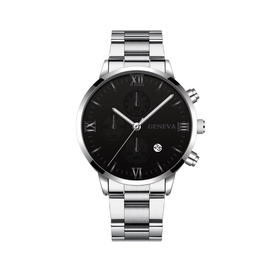 Montre-bracelet décontractée à maille fine ornée