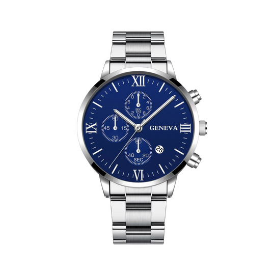 Montre-bracelet décontractée à maille fine ornée