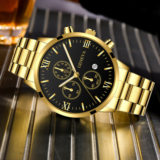 Montre-bracelet décontractée à maille fine ornée