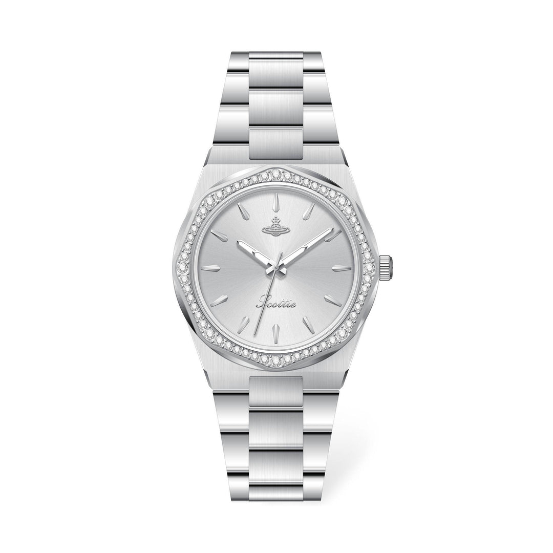 Edelstahl Achteckige Diamant Zarte Uhr