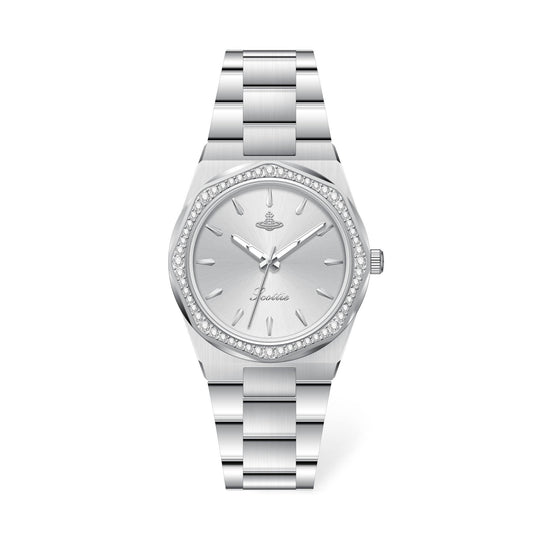 Edelstahl Achteckige Diamant Zarte Uhr