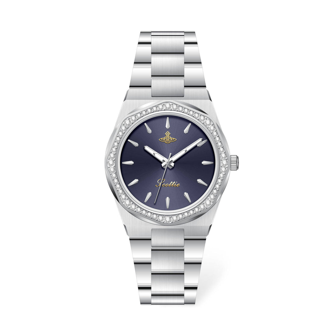 Edelstahl Achteckige Diamant Zarte Uhr