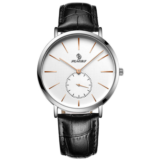 Minimalist Quartz Leather Strap Couple Watch