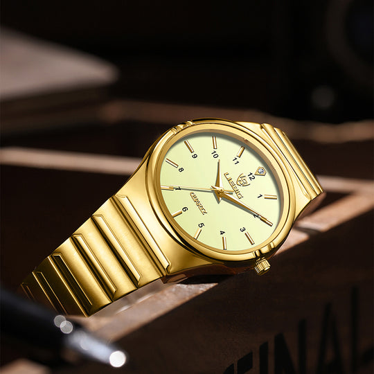 Classy Silver Toned Couple Wristwatch