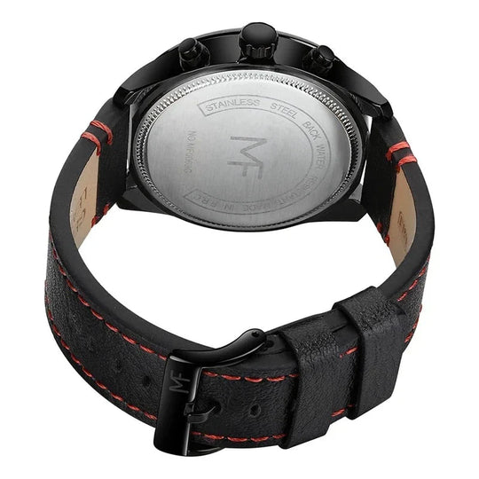 Luxus Lederarmband Quarz Chronograph Sportuhr