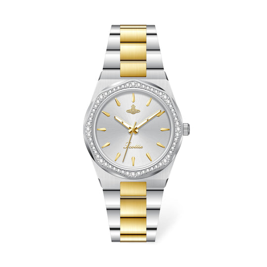 Edelstahl Achteckige Diamant Zarte Uhr