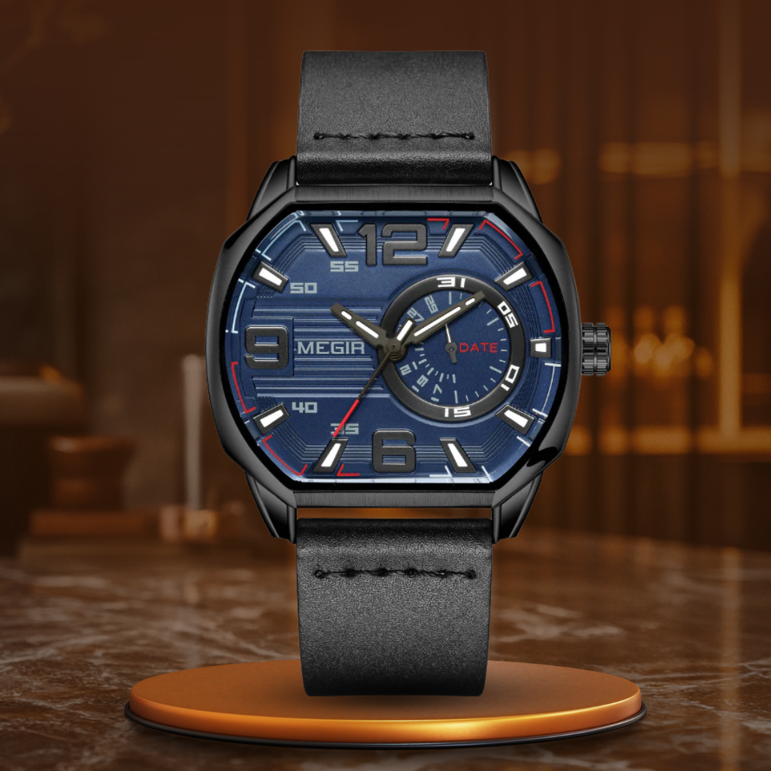 Montre de sport en cuir premium