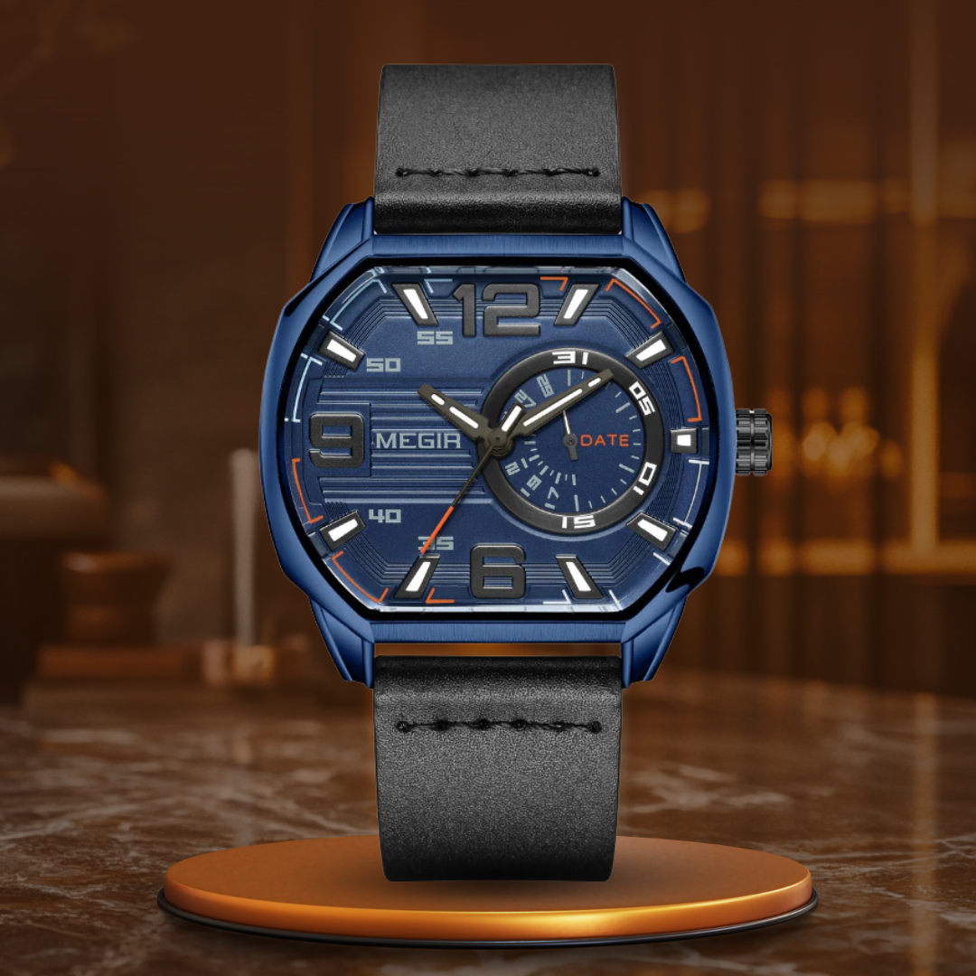 Montre de sport en cuir premium