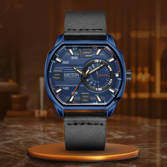 Montre de sport en cuir premium