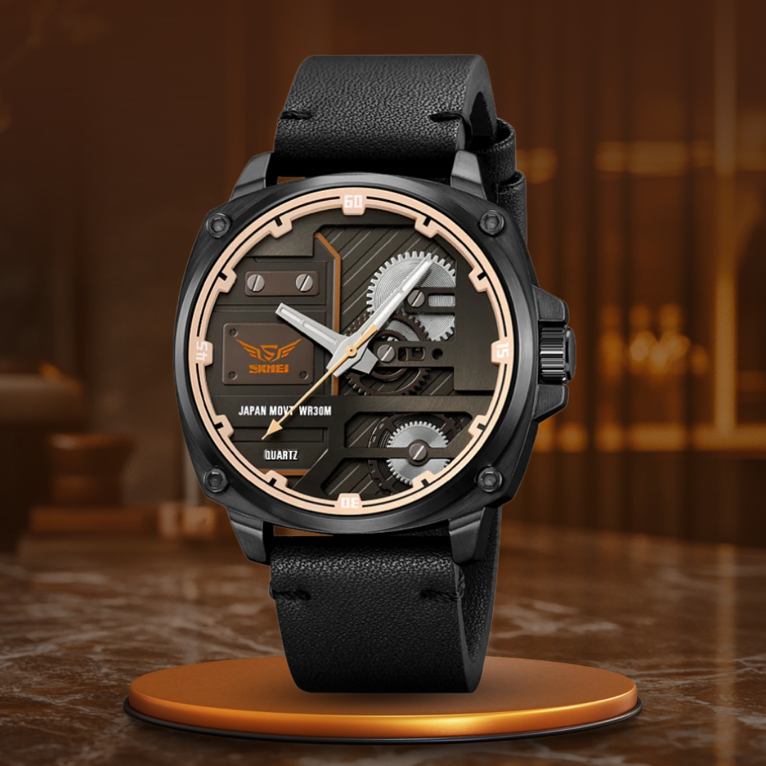Quartz Leather Men's Watch