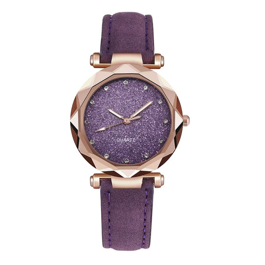 Montre moderne chic en strass