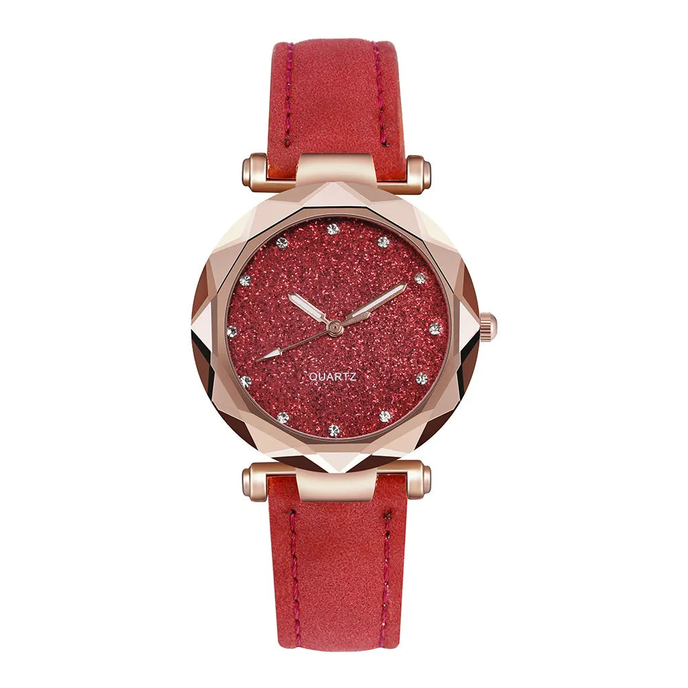 Montre moderne chic en strass