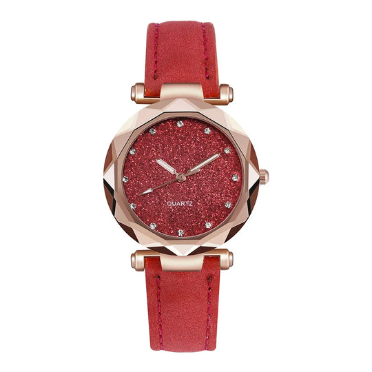 Montre moderne chic en strass