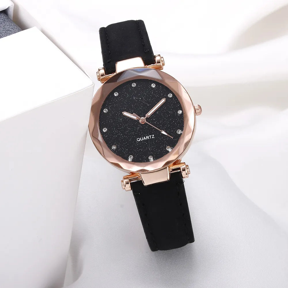 Montre moderne chic en strass
