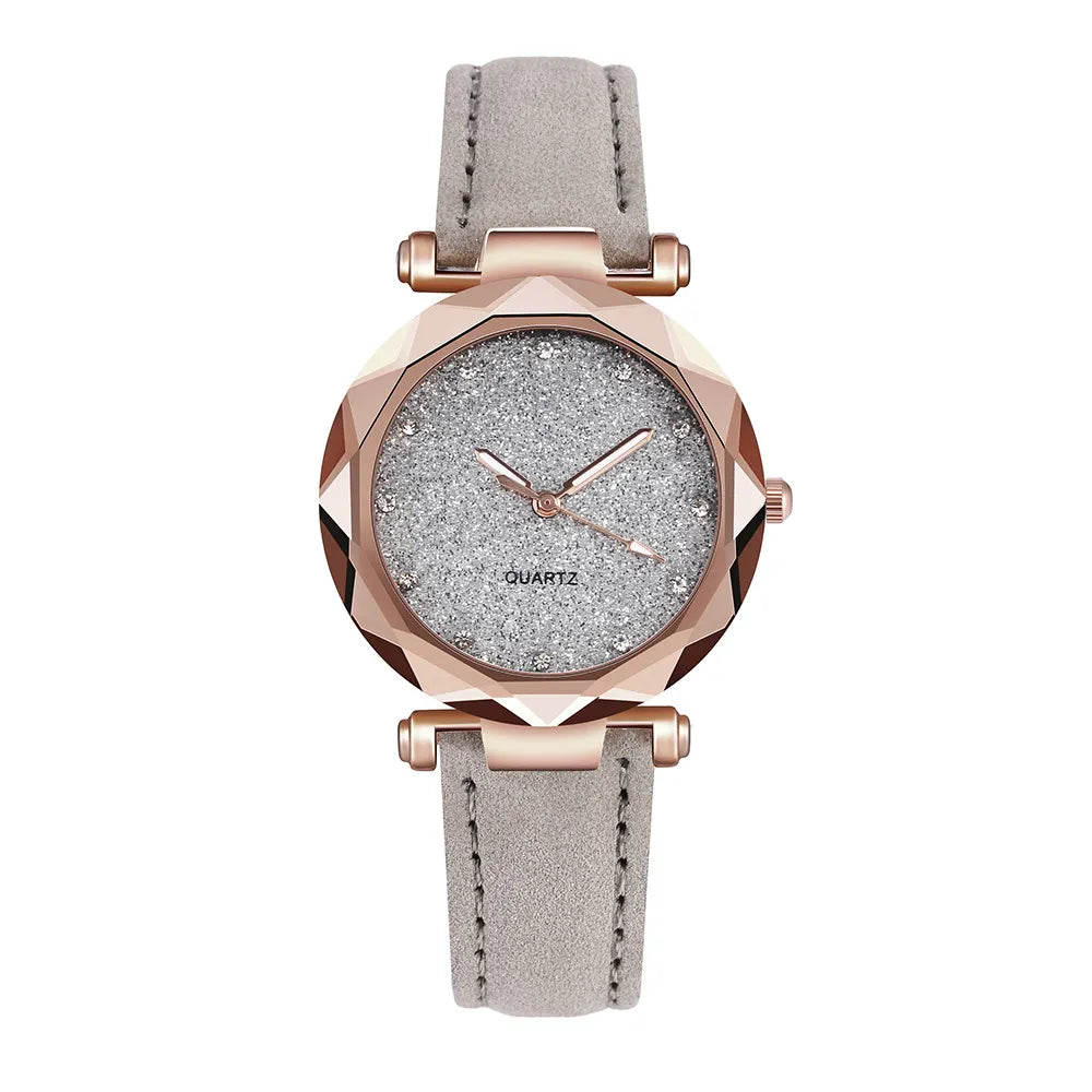 Montre moderne chic en strass