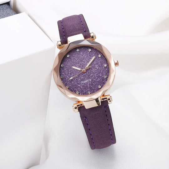 Montre moderne chic en strass