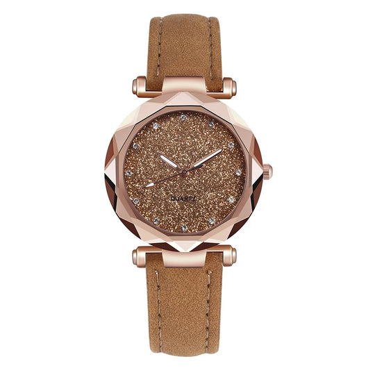 Montre moderne chic en strass
