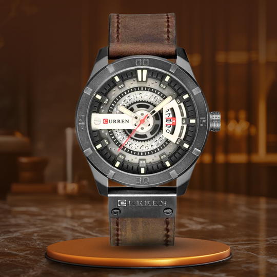 Sportliche Militär-Herrenuhr mit Quarzwerk