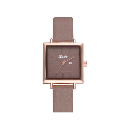 Elegante quadratische minimalistische Quarzuhr