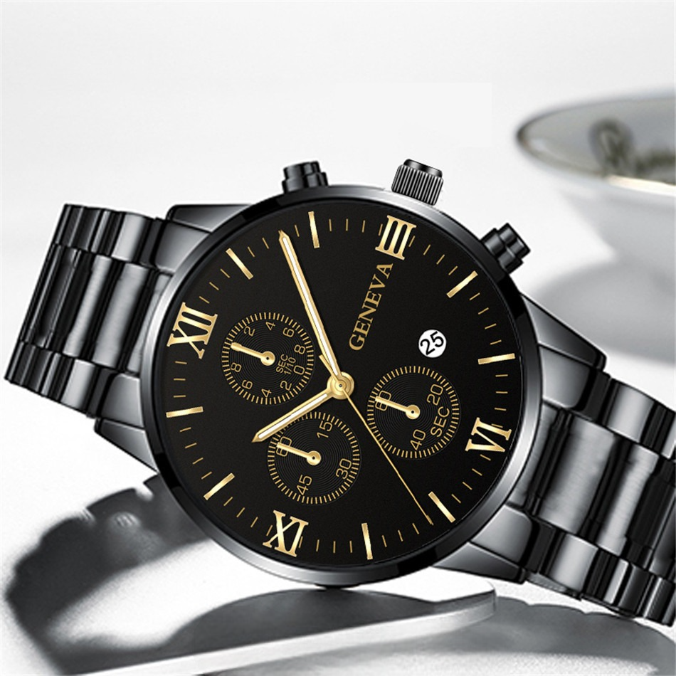Montre-bracelet décontractée à maille fine ornée