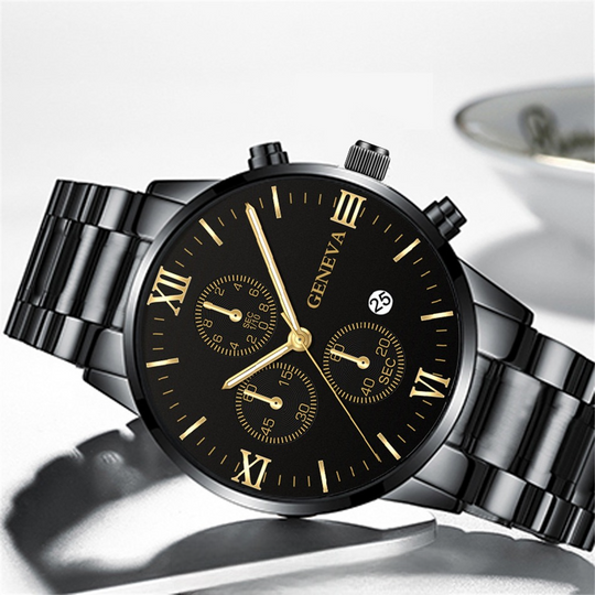 Montre-bracelet décontractée à maille fine ornée